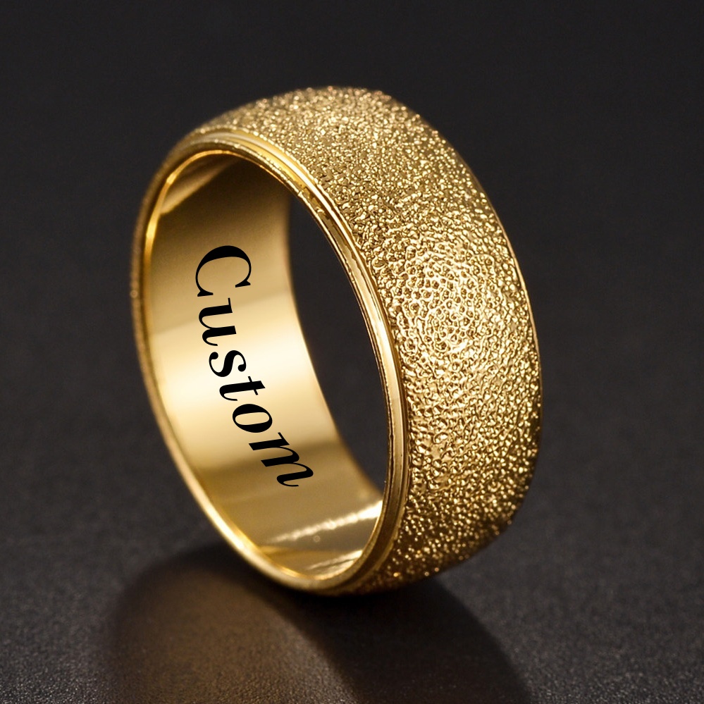 Wedding Zone - Custom Engrave Fashion Copper Frosted Women