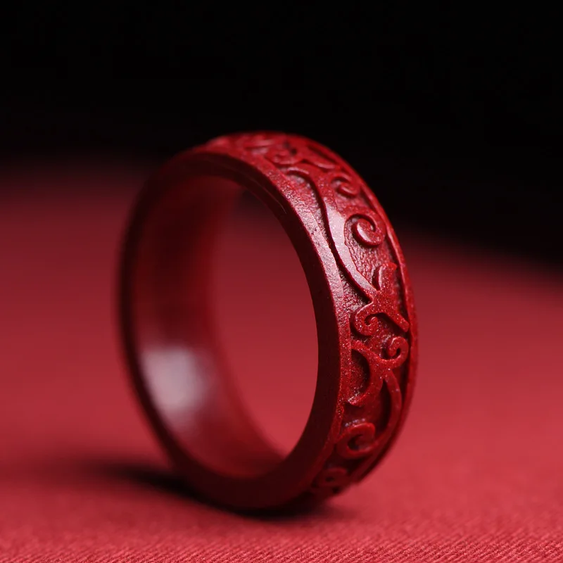 Wedding Zone - Natural Authentic Cinnabar Ring Gift Girlfriend