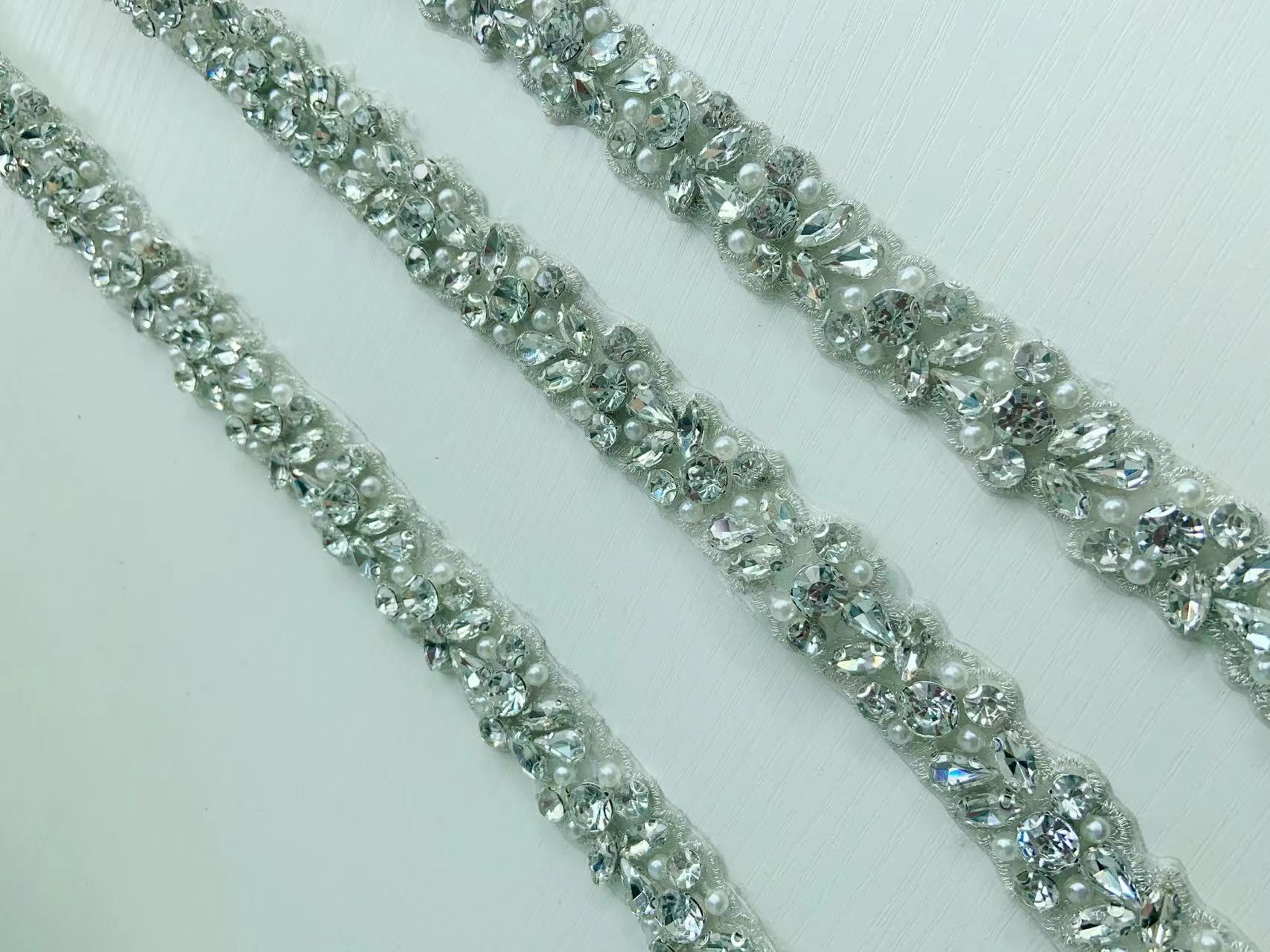 1 Yard/5 Yards Silver Crystal  - đánh giá và giá Bridal Sash Ribbon