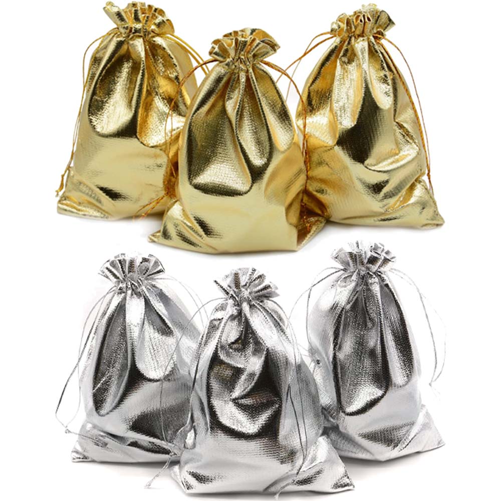 50Pcs Gold Silver Drawstring O - đánh giá và giá Wedding Supply Business