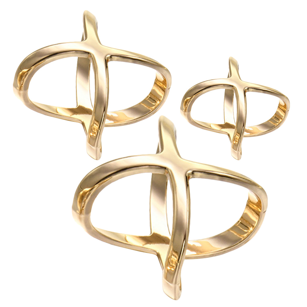 3pcs X Shaped Alloy Scarf Ring - đánh giá và giá Wedding Zone