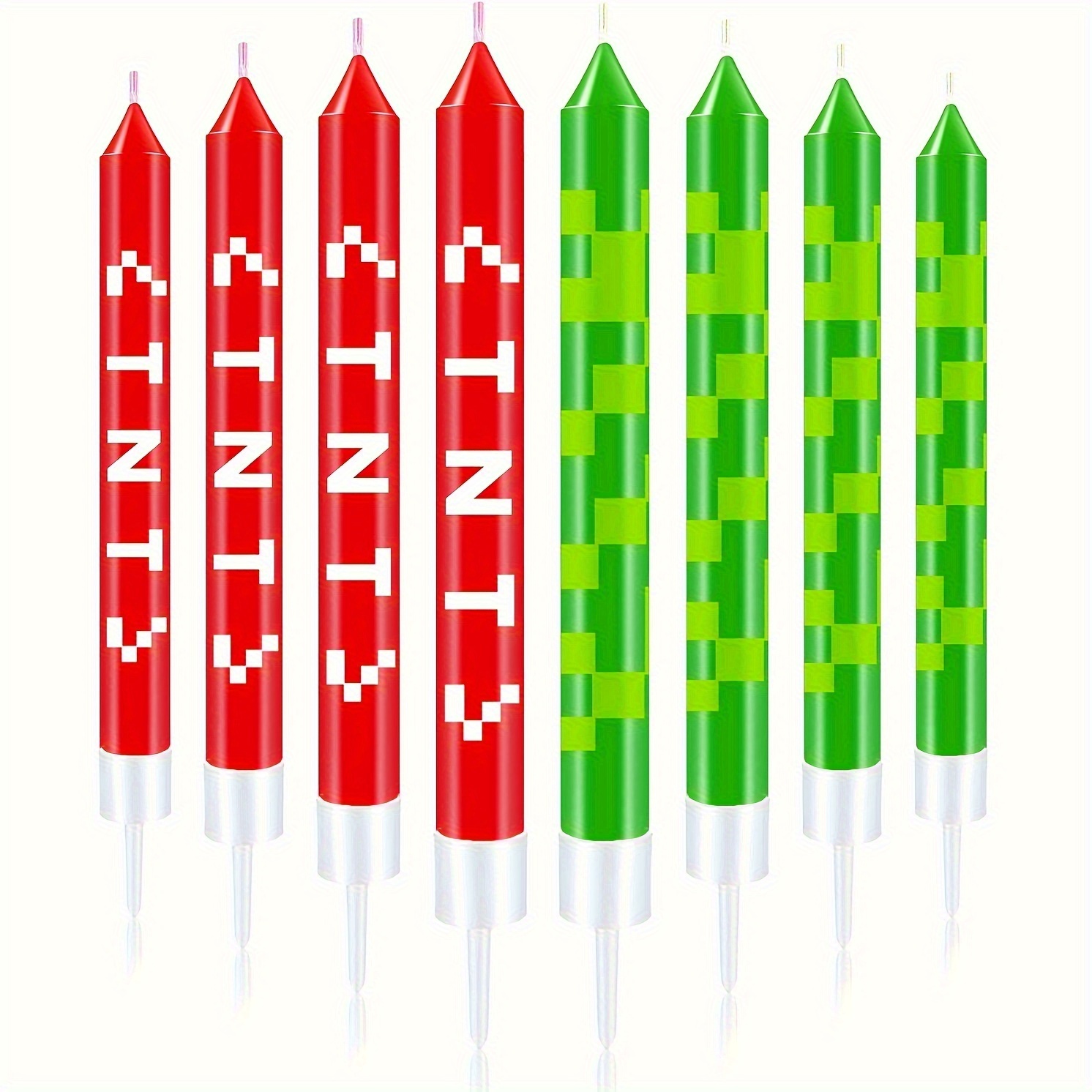 12/24pcs Green Pixel Cake Cand - đánh giá và giá Unity Candle Set