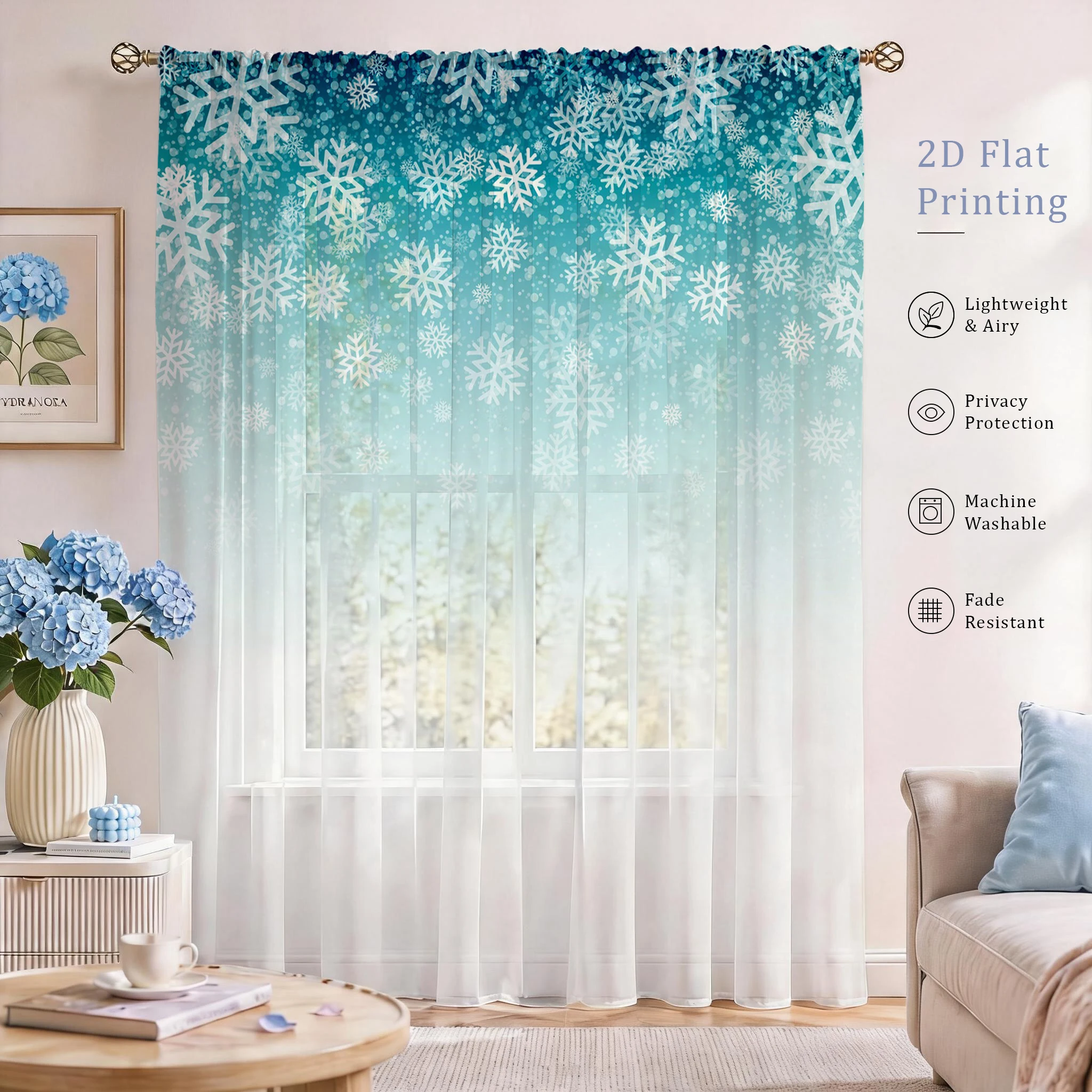Floral Gradient Sheer Curtain, - đánh giá và giá Good Floral & Wedding Decor Supply