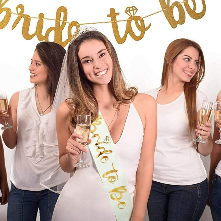 2pcs/1set Bachelorette Party S - đánh giá và giá Bridal Sash Ribbon