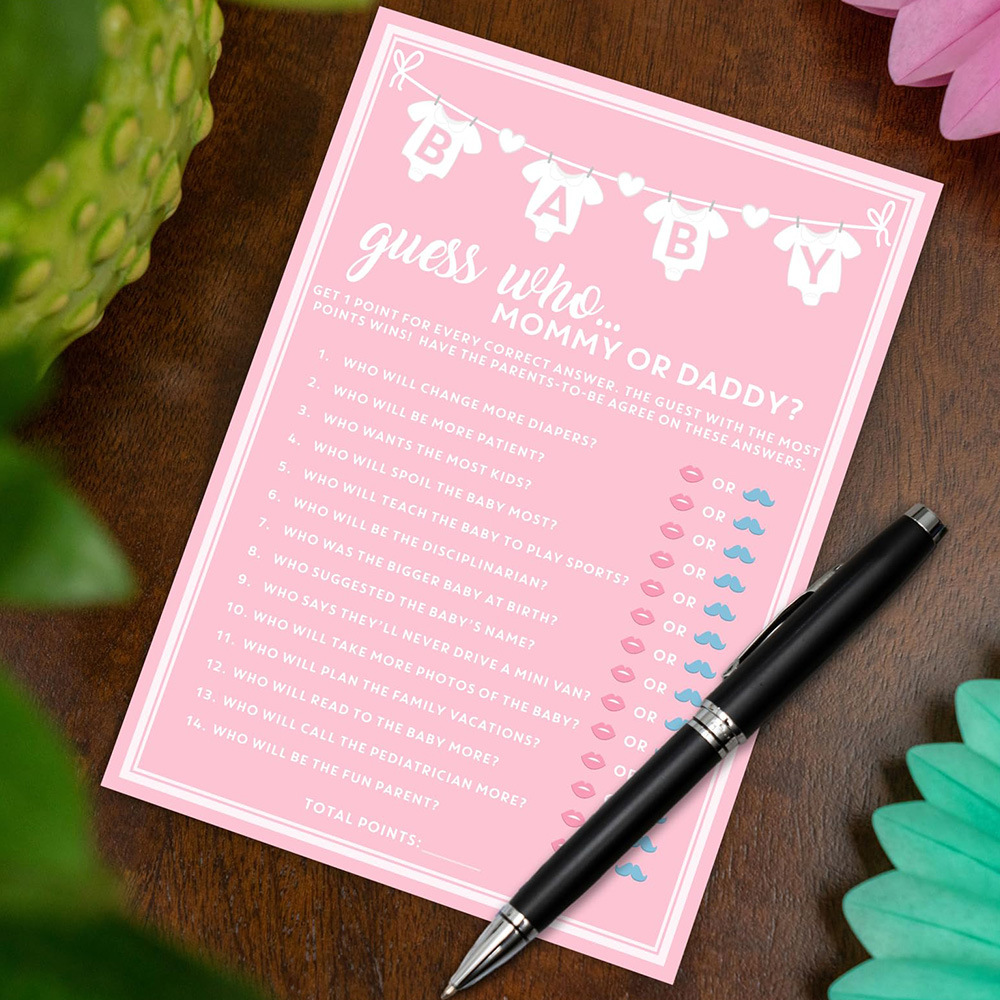 10pcs Baby Shower Guess Who Mo - đánh giá và giá Wedding Supply Business