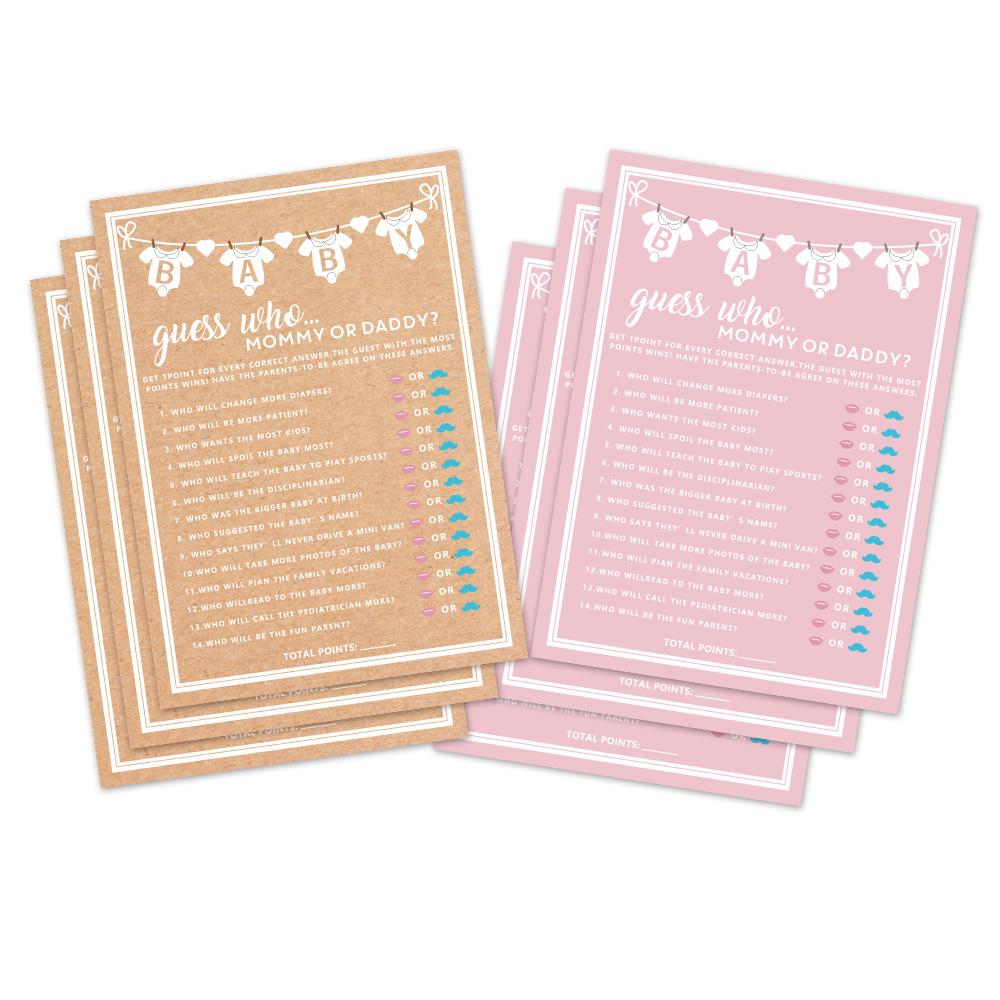 10pcs Baby Shower Guess Who Mo - đánh giá và giá Wedding Supply Business