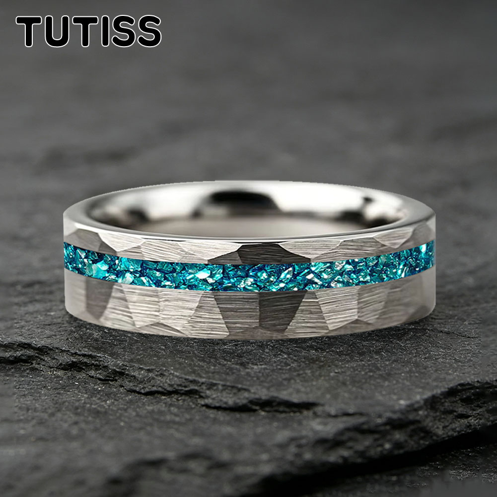 TUTISS 6/8mm Hammered Offset G - đánh giá và giá Wedding Zone