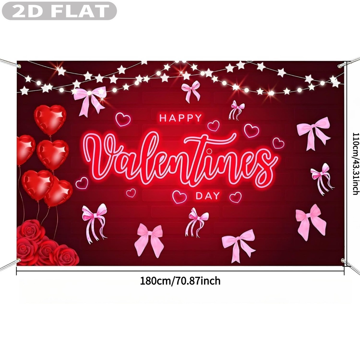 2D FLAT 1pc Happy Valentine's  - đánh giá và giá Photo Booth Prop