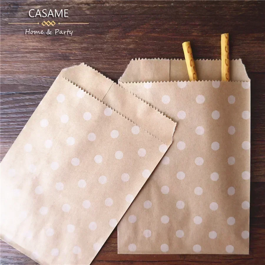 50pcs, 15x10cm Wave Dot Kraft  - đánh giá và giá Wedding Supply Business