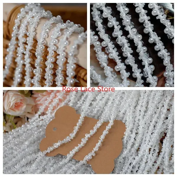 3 Yards Pearl lace trim, pearl - đánh giá và giá Bridal Sash Ribbon