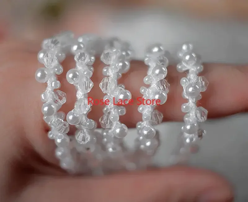 3 Yards Pearl lace trim, pearl - đánh giá và giá Bridal Sash Ribbon