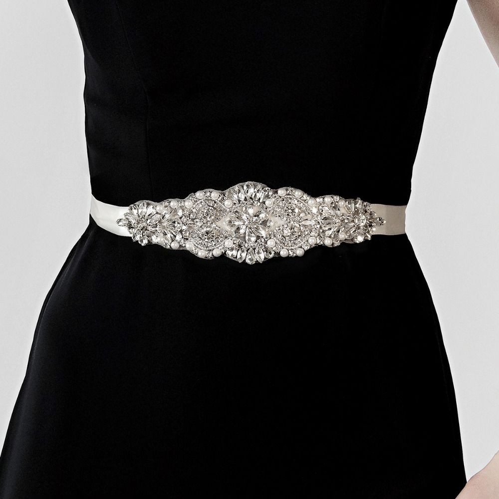 Sweet Silver Wedding Rhineston - đánh giá và giá Bridal Sash Ribbon