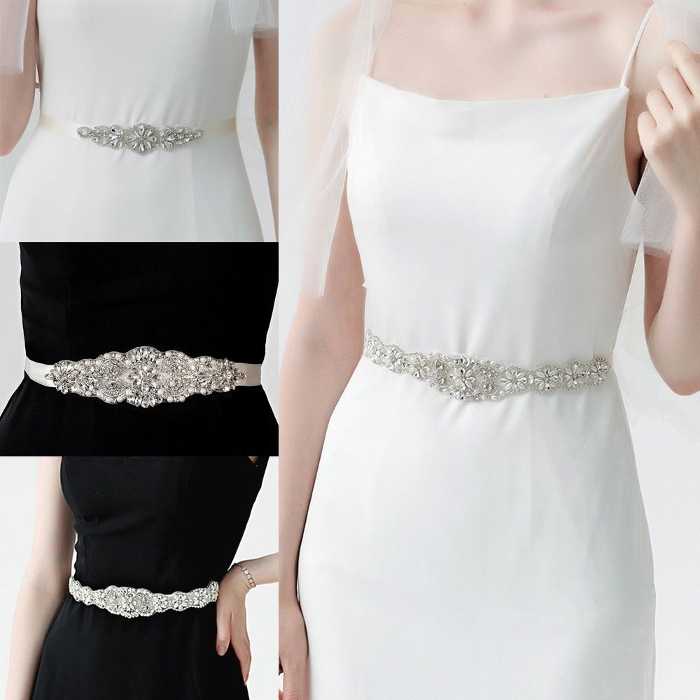 Sweet Silver Wedding Rhineston - đánh giá và giá Bridal Sash Ribbon
