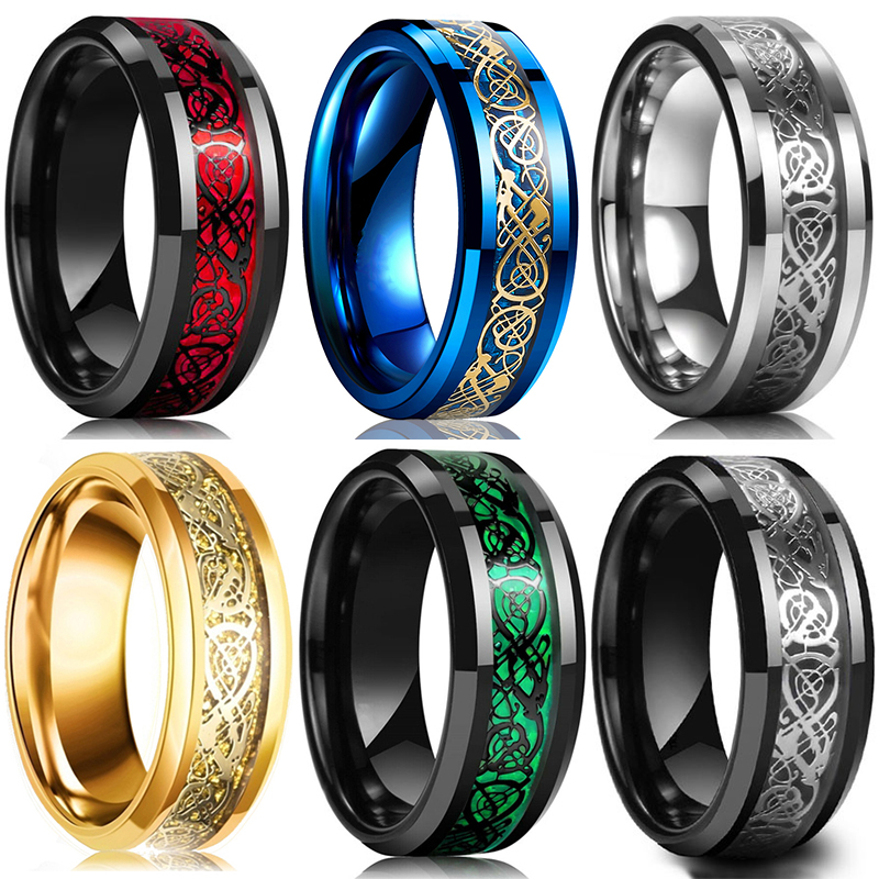 Fashion 8mm Men's Stainless St - đánh giá và giá Wedding Zone