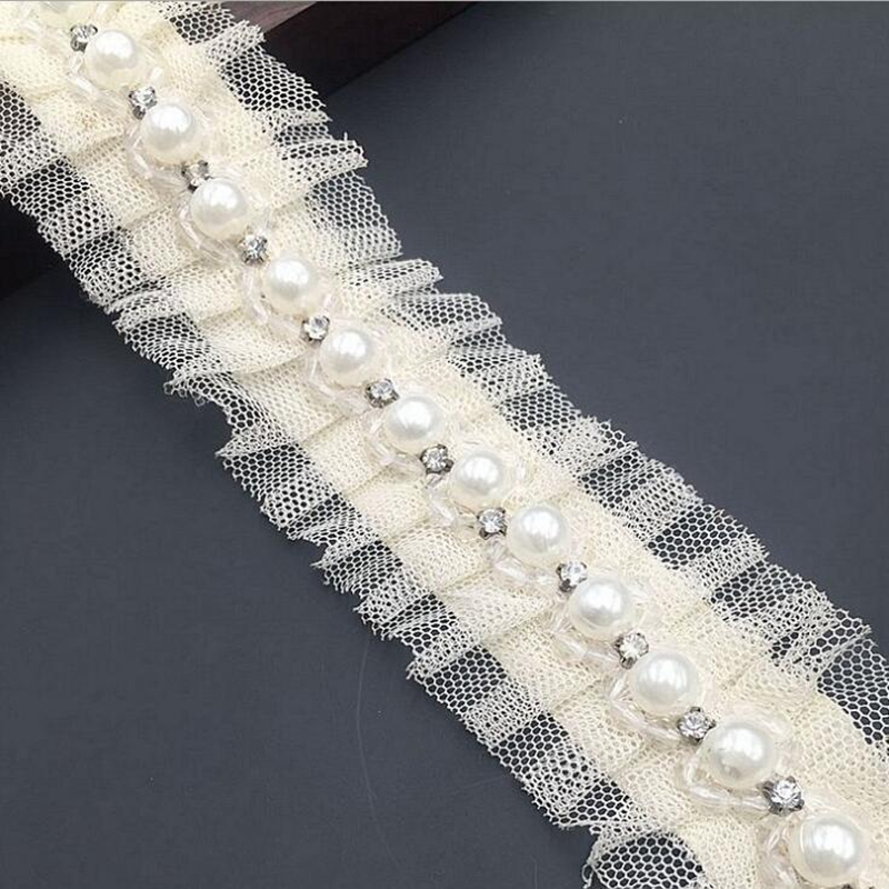 1 yard 1.5 cm Ngọc Trai Beaded - đánh giá và giá Bridal Sash Ribbon