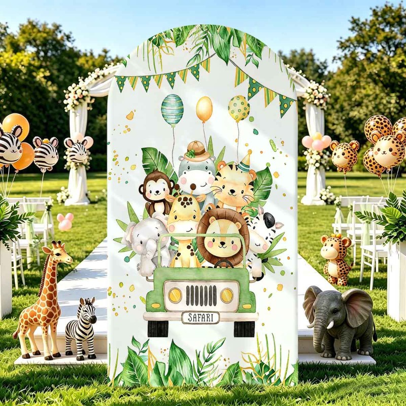 Jungle Safari Party Arch Backd - đánh giá và giá Photo Booth Prop