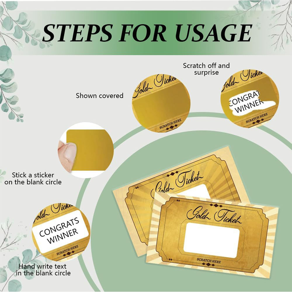20 pcs Gold Scratch off Cards  - đánh giá và giá Wedding Supply Business