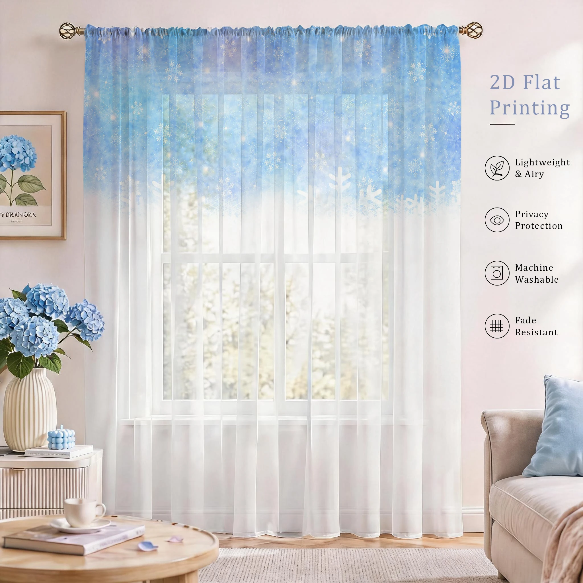 Floral Gradient Sheer Curtain, - đánh giá và giá Good Floral & Wedding Decor Supply